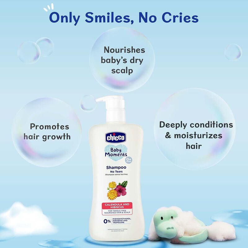 Chicco Baby Moments Shampoo No Tear Calendula And Hibiscus 0% 200ml