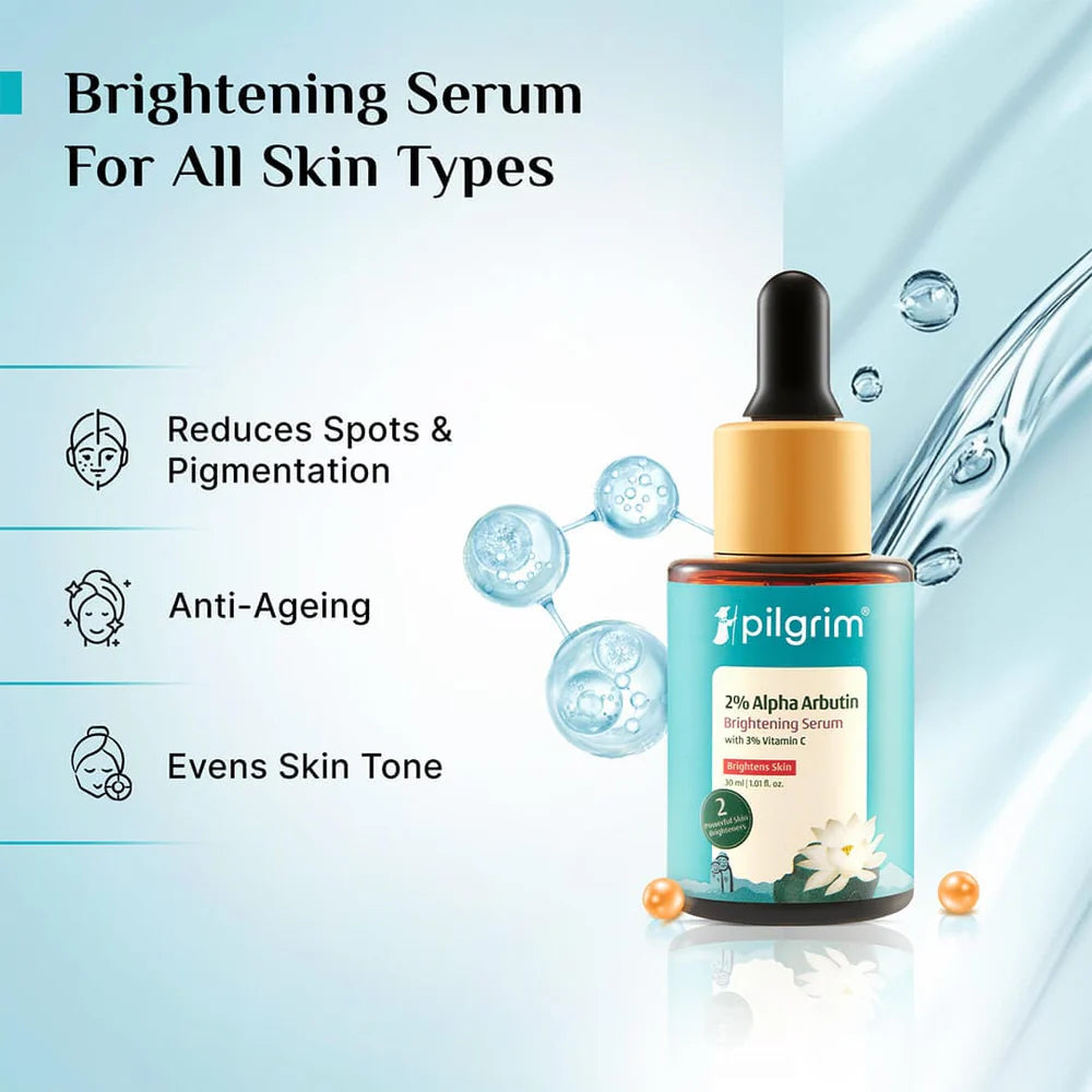 pilgrim 2% Alpha Arbutin Brightening Serum With 3% Vitamin C 30ml