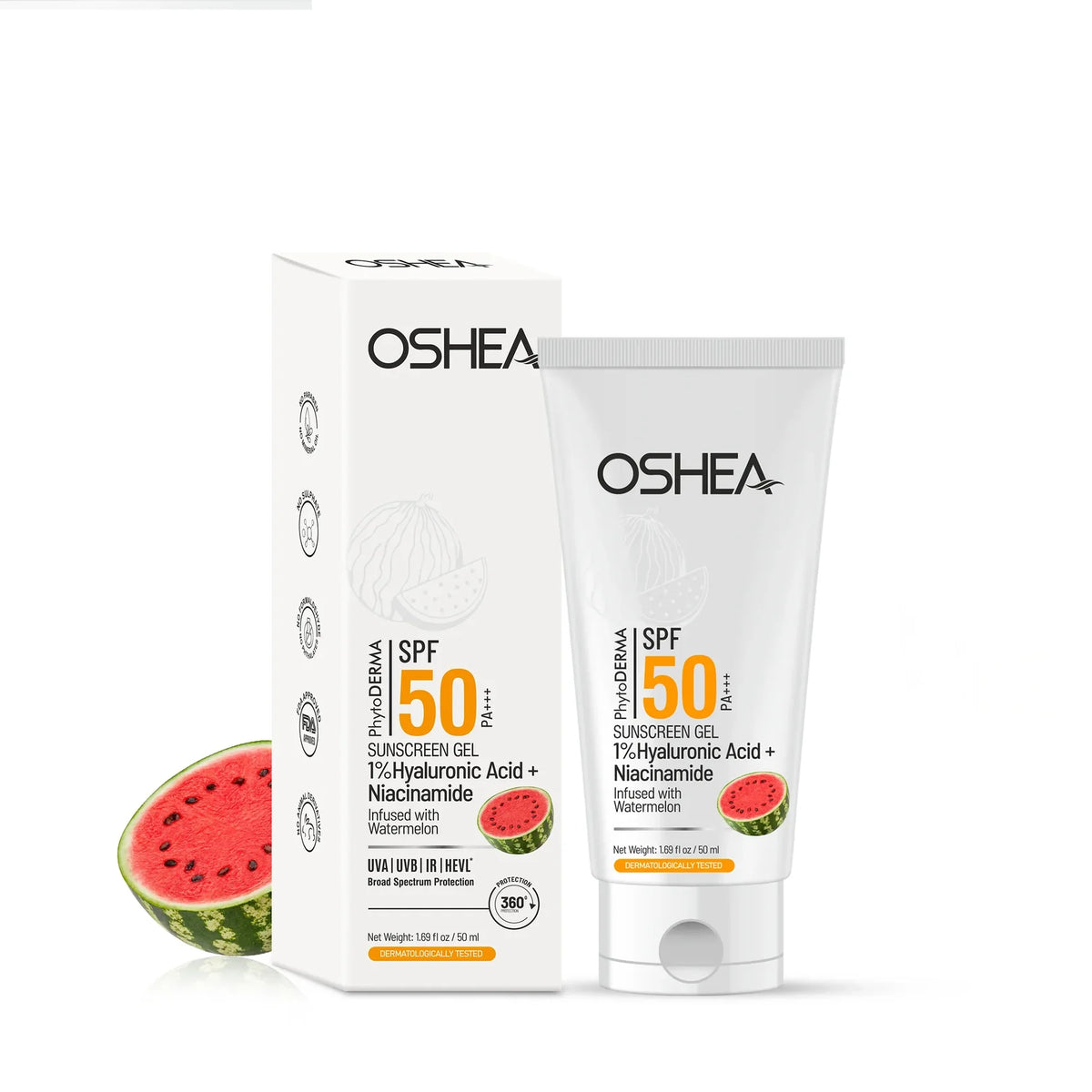 OSHEA HERBAL Hyaluronic Acid Sunscreen Gel SPF 50 for Dry and Dehydrated Skin 50ml