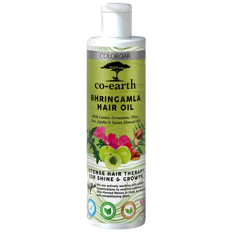 ColorBar Co-Earth Bhringamla Hair Oil With Castor Geranium Olive Oat Jojoba & Sweet Almond Oil 250ml