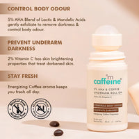 mCaffeine 5% AHA Underarm Roll On with Coffee 50ml