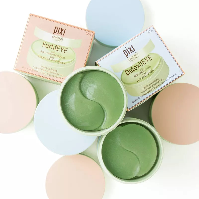 PIXI SKINTREATS DETOXIFEYE CAFFEINE & CUCUMBER DEPUFFING EYE PATCHES 60 PATCHES