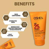 Oshea Herbals Uv Shield Sunscreen Fairness Lotion SPF 25 PA +++ All Type Skin 120g