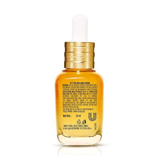 LAKMÉ Vit C Brillance Serum, 10% Vit C Complex, Glass Skin In 21 Days, Tighter Brighter Skin, 30Ml