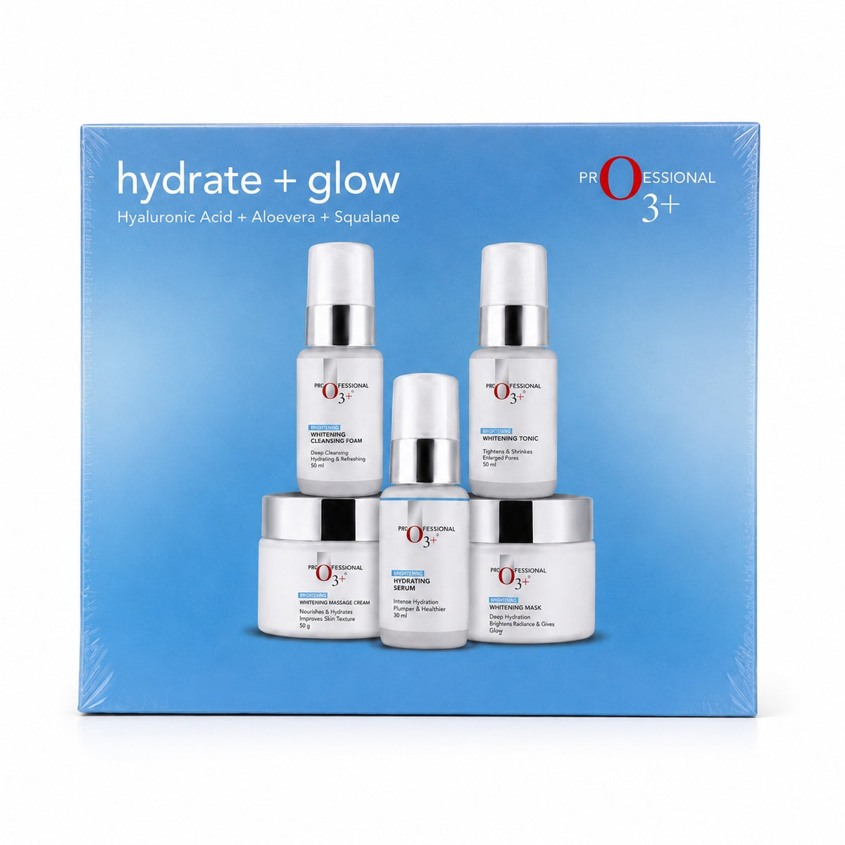O3+ Professional Hydrate + Glow Facial Kit for Tan-Pigmented Skin Radiance – Shine