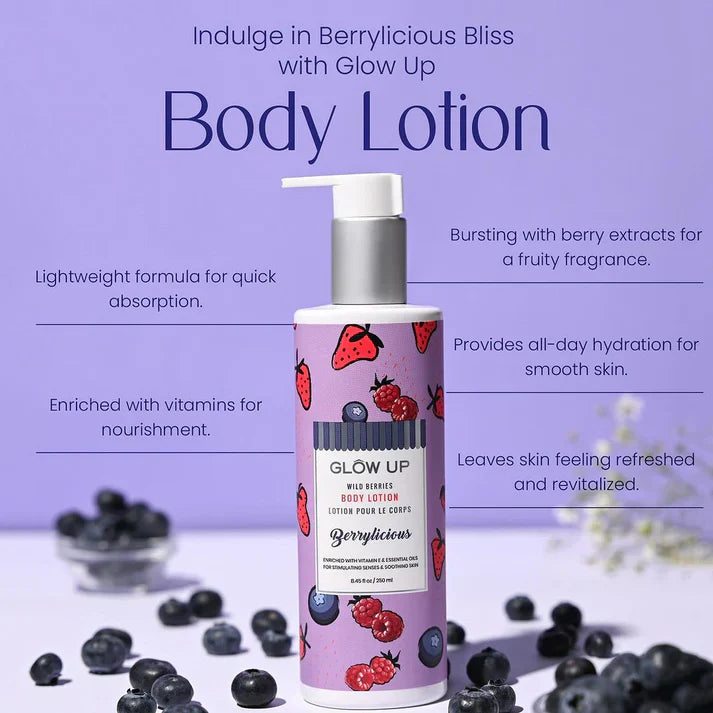 Glow Up Berry Licious Body lotion All Skin Type 250ml