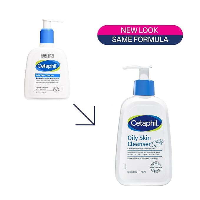 Cetaphil Oily Skin Cleanser, Daily Face Wash For Oily, Acne Prone Skin, Gentle Foaming, 236ML