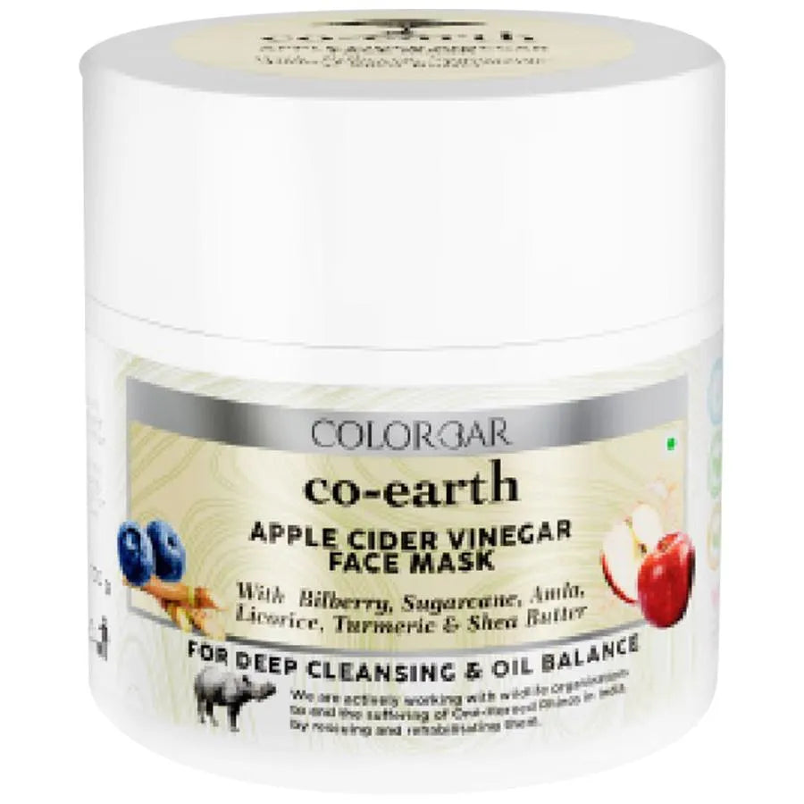 ColorBar Co-Earth Apple Cider Vinegar Face Mask For Deep Cleansing & Oil Balance 100gm