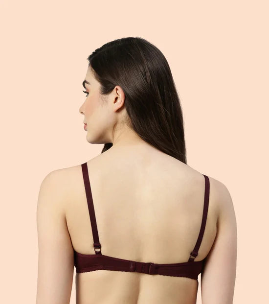 Enamor-A039 Perfect Coverage T-Shirt Bra - Supima Cotton Padded Wirefree Medium Coverage