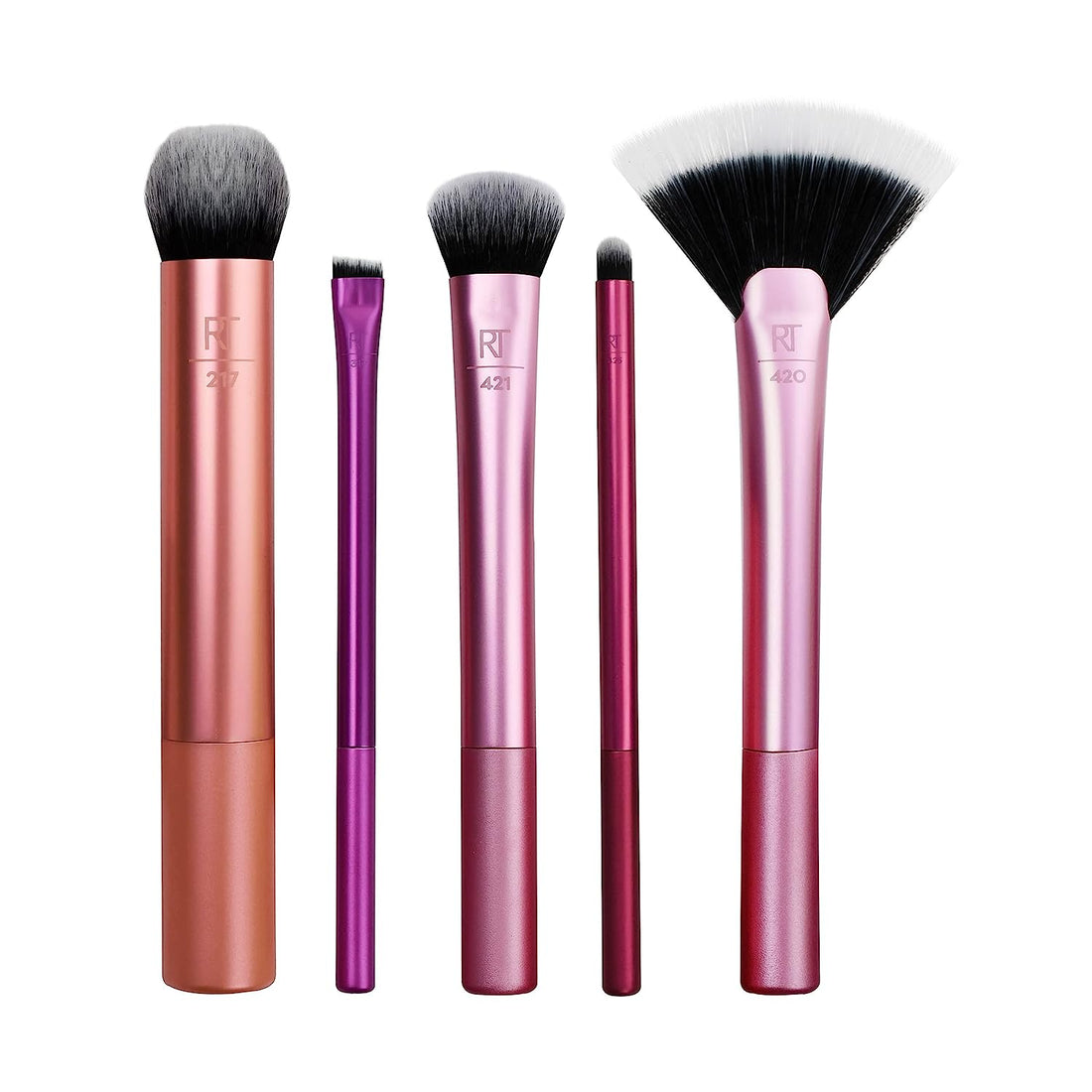 Real Techniques Artist Essentials Makeup Brush Set For Foundation Blush Highlighter Eyeshadow, & Liner Professional Makeup Tools Synthet RT-1895ic