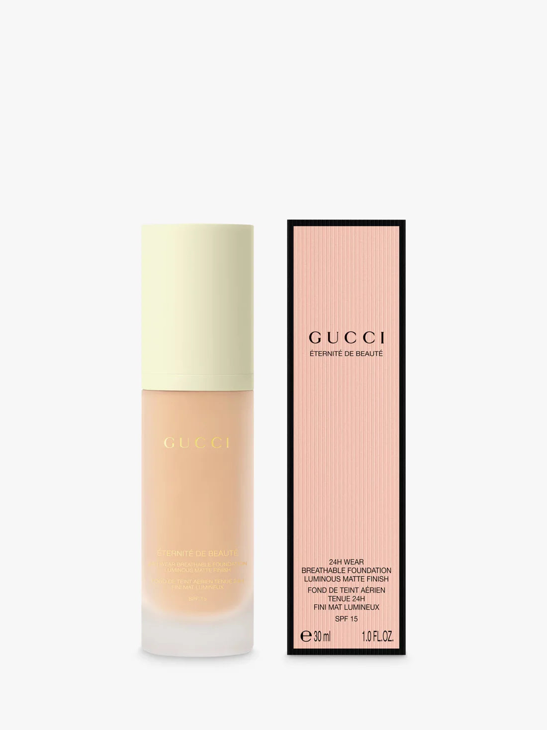 GUCCI ETERNITE DE BEAUTE 24H WEAR BREATHABLE FOUNDATION LUMINOUS MATTE FINISH SPF-15 30ML