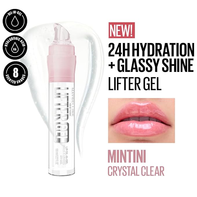 Maybelline New York Lifter Gel Lip Oil In Gel, Sugar Spritz, 6.6ml