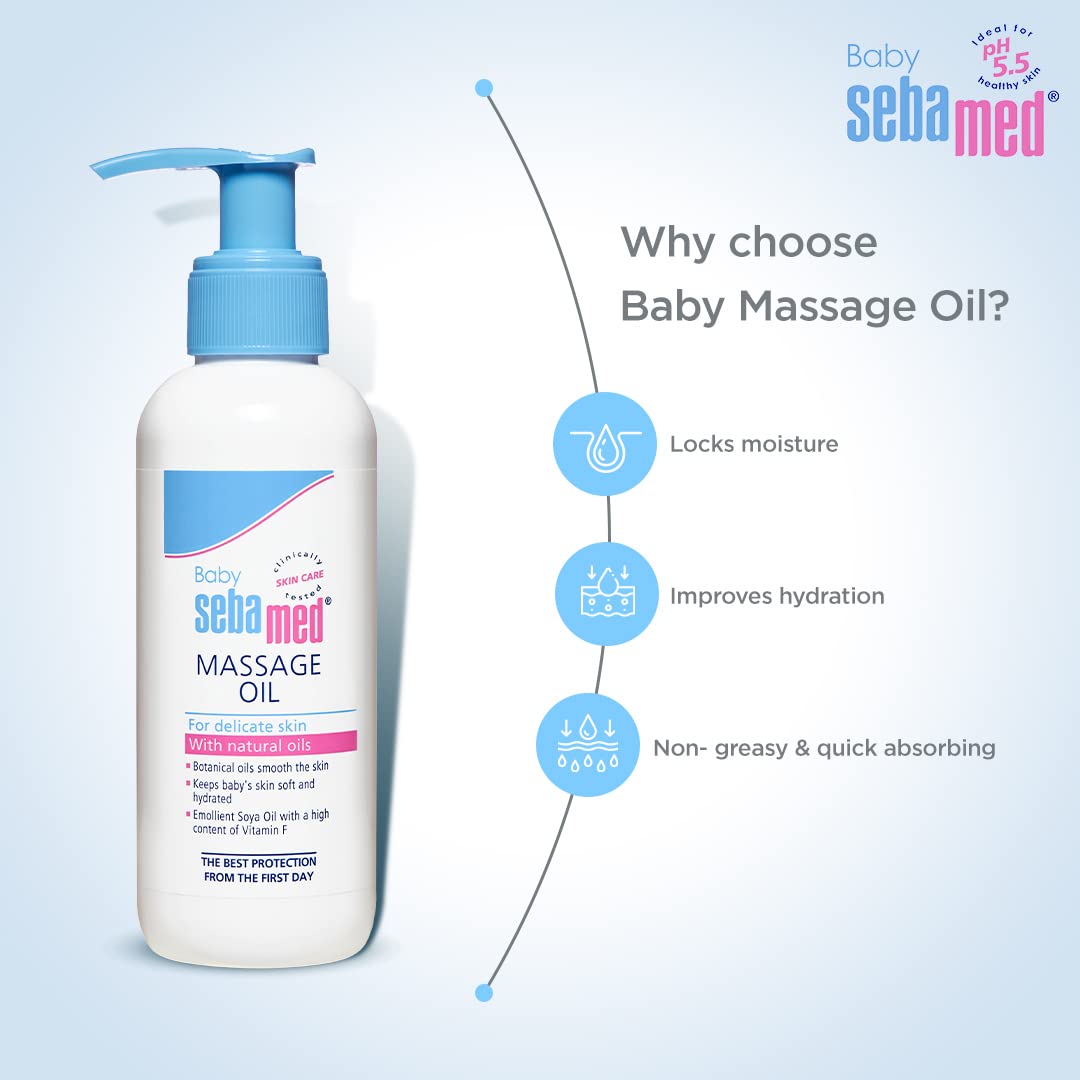 Sebamed Baby Massage Oil For Delicate Skin With Natual Skin 150ml