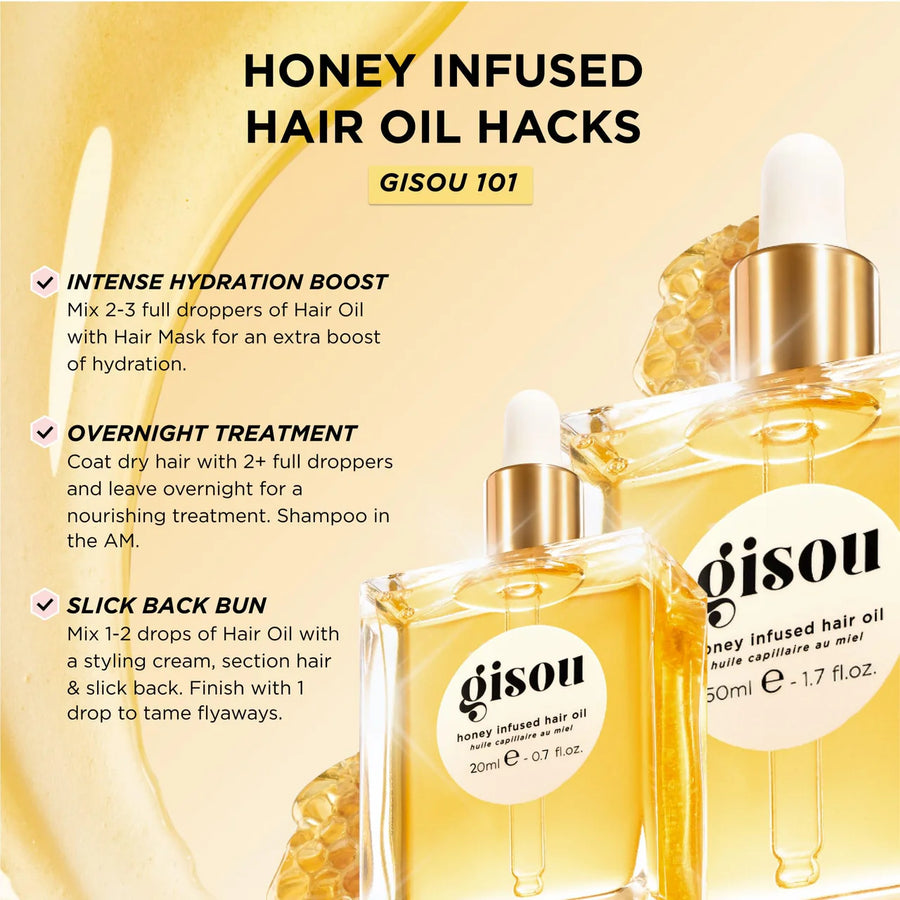 Gisou Honey Infused Hair Oil hulle capillaire au miel 50ml