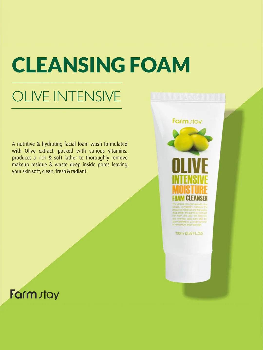 FARMSTAY Olive Intensive Moisture Foam Cleanser 100ml