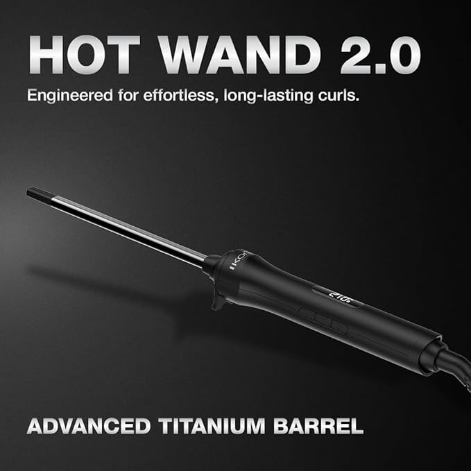 Ikonic Professional Hot Wand 2.0 Electric Hair Curler 10mmTitanium