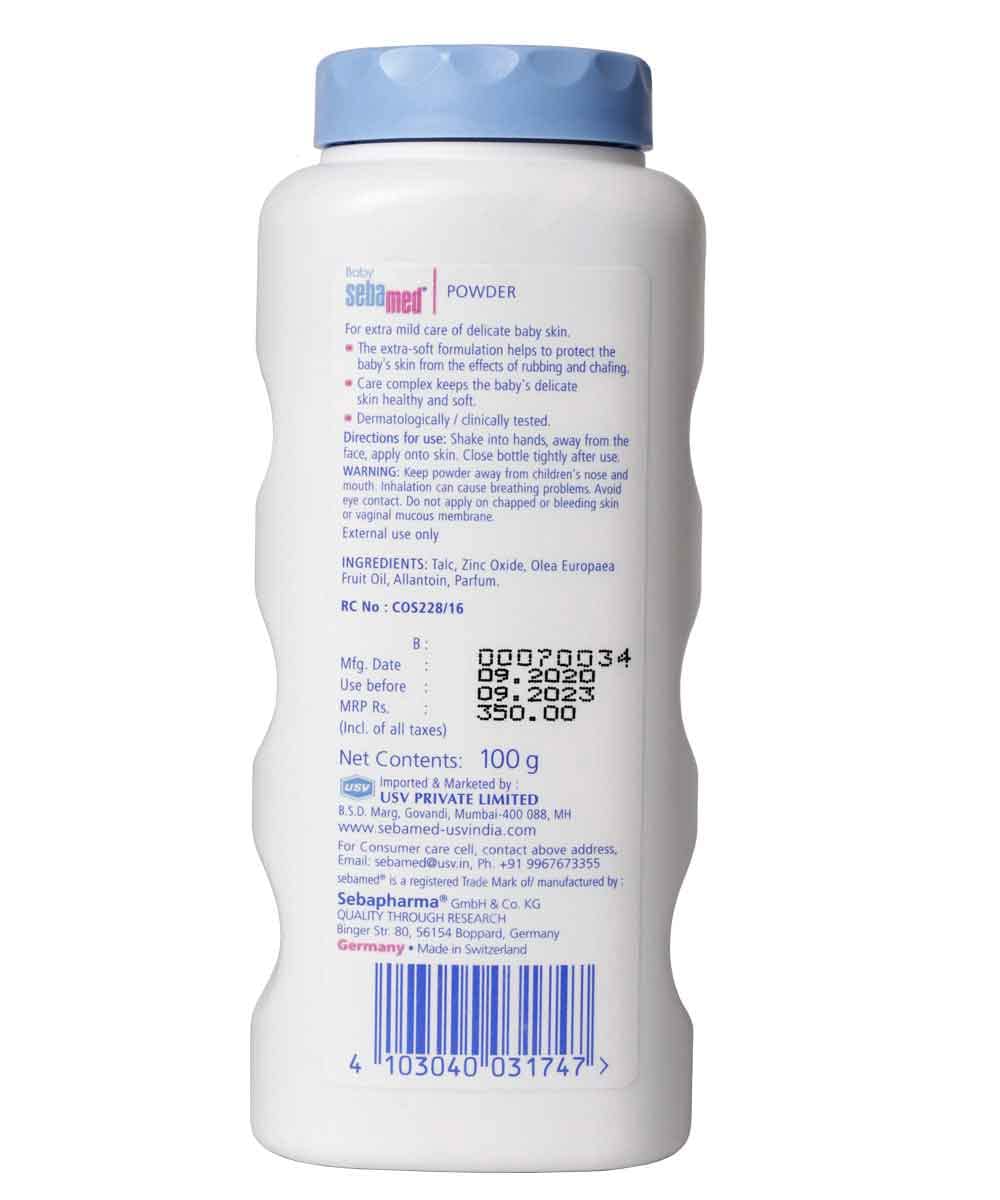 Sebamed Baby Powder For Delicate Skin With Olive Oil 100gm
