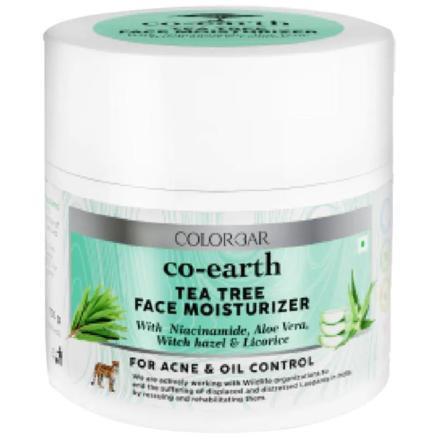 ColorBar Co-Earth Tea Tree Face Moisturizer Nourishes Skin, For Acne & Oil Control 100gm