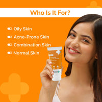 The Derma Co 1% Hyaluronic Sunscreen Aqua Gel SPF 50 PA++++ I For Oily, Dry, Acne-prone Skin | Ultra Lightweight Texture I Non-Greasy I No White Cast | Broad Spectrum Protection & Blue Light Protection | For Men & Women | 80 g