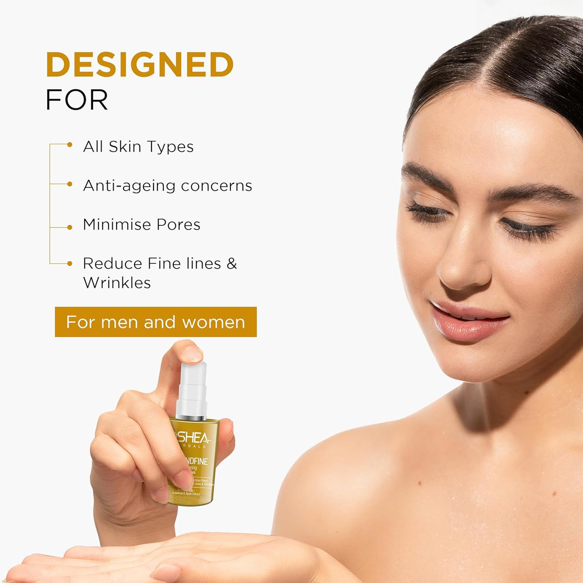 Oshea Herbals Almondfine Anti Ageing Face Serum for Women & Men | Reduces Fine Lines & Wrinkles | Boosts Hydration & Skin Elasticity All Skin Types 30ml
