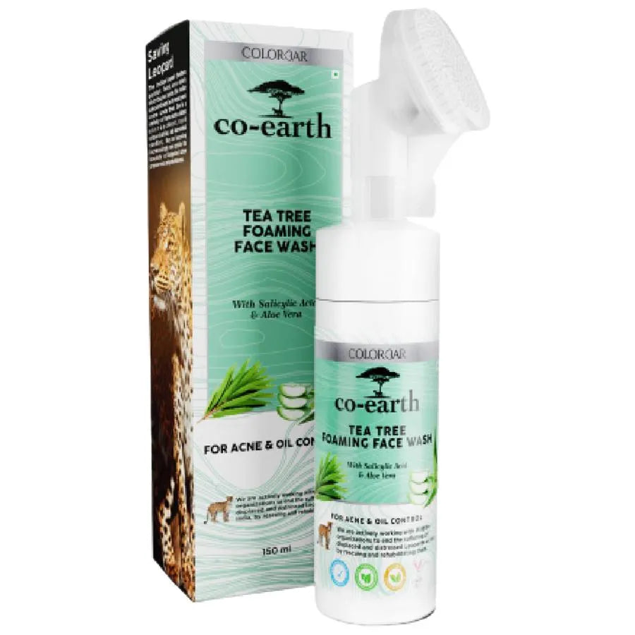 ColorBar Co-Earth Tea Tree Foaming Face Wash Nourishes Skin For Acne & Oil Control 150ml