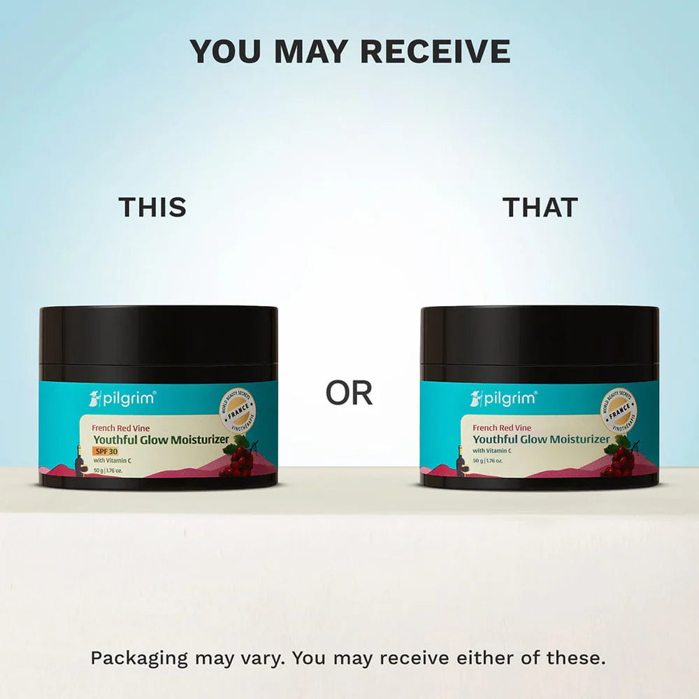 pilgrim Red Vine Youthful Glow Moisturizer with Vitamin C 50g
