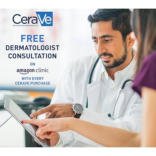 CeraVe SA Smoothing Cleanser For Dry, Rough & Bumpy Skin, contains Salicylic Acid, Ceramides, Hyaluronic Acid|Dermatologist Recommended Face wash (88ml)