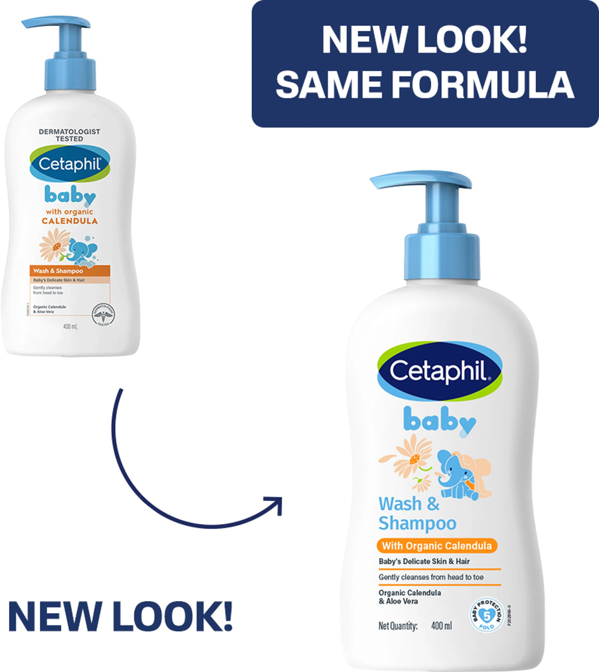 Cetaphil Baby Wash & Shampoo with Organic Calendula (400 ml)