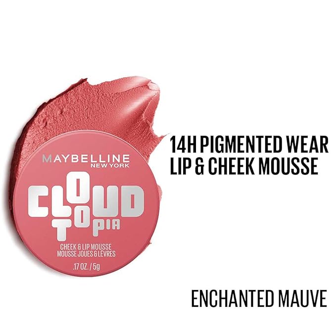 Maybelline Cloudtopia Cheek & Lip Mousse Blush | Lightweight, Pigmented Mousse 5g