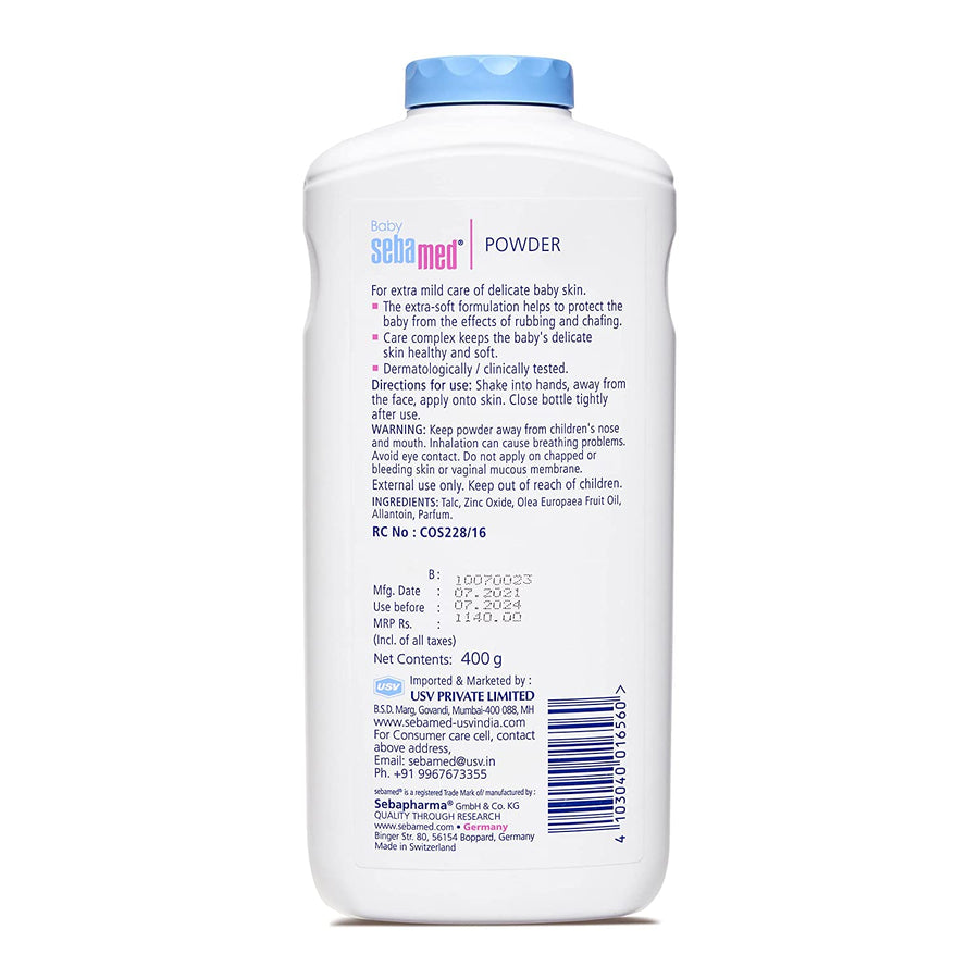 Sebamed Baby Powder For Delicate Skin With Olive Oil 400gm