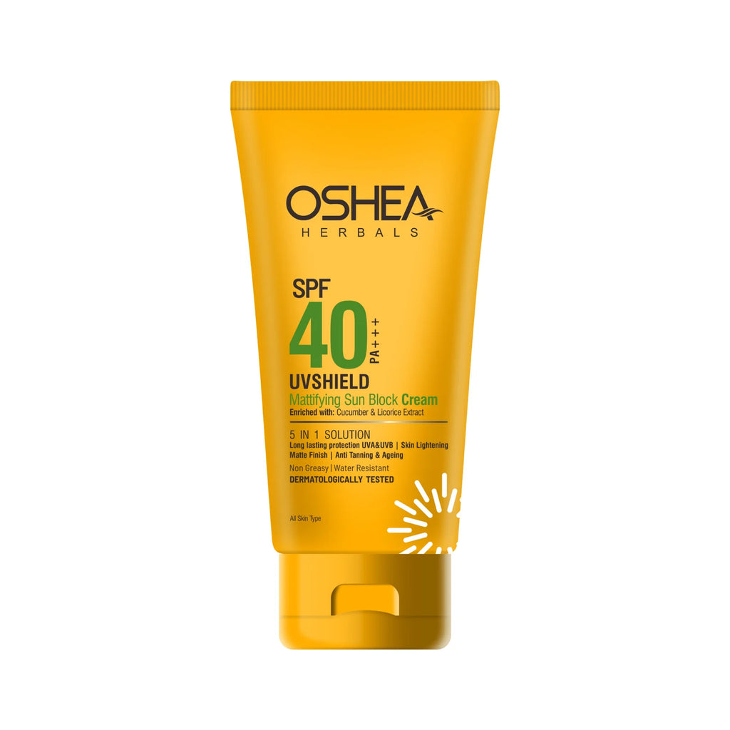 Oshea Herbals Uv Shield Mattifying Sun Block Cream SPF 40 PA +++ All Type Skin 120g