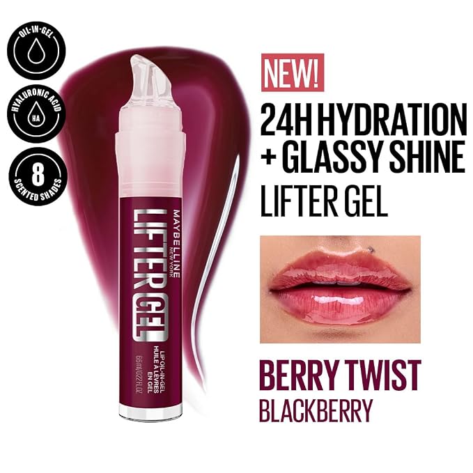 Maybelline New York Lifter Gel Lip Oil In Gel, Sugar Spritz, 6.6ml