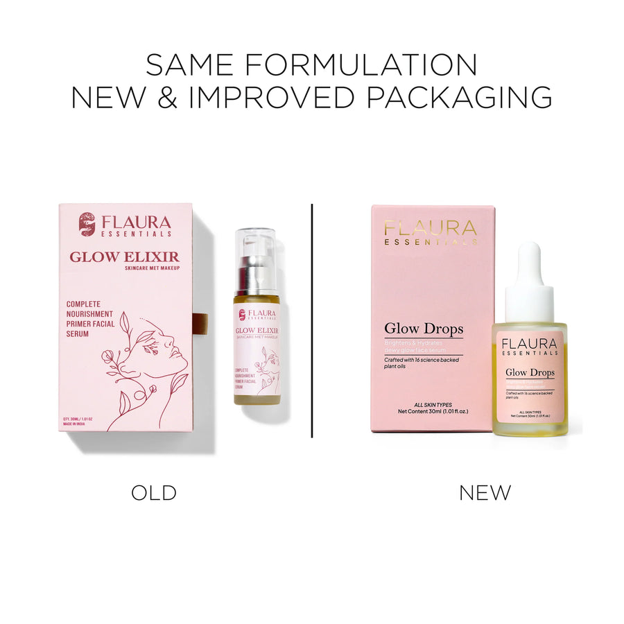 FLAURA ESSENTIALS Glow Elixir - Glow Drops Face Serum 30ml