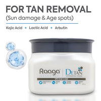 Raaga Professional De-Tan Tan Removal Cream Kojic & Milk 500g