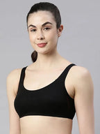 Enamor SB06 Low Impact Cotton Sports Bra - Non-Padded • Wirefree