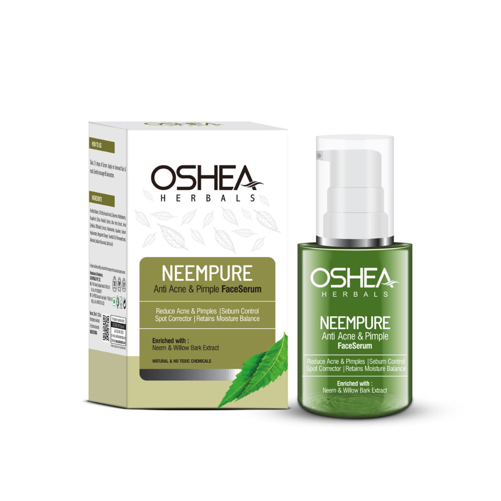 Oshea Herbals Neempure Anti-Acne Face Serum With Neem & Willow Bark Extracts Reduces Acne & Pimples (30ml)
