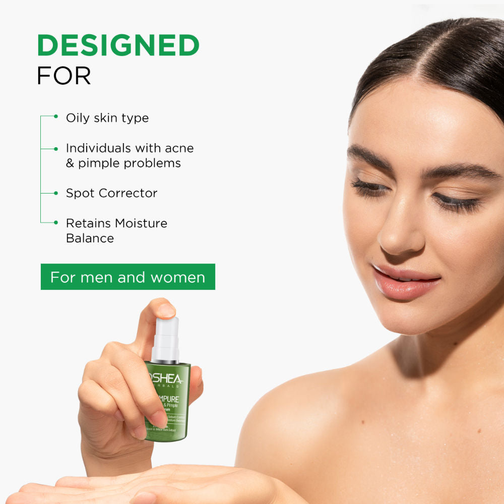 Oshea Herbals Neempure Anti-Acne Face Serum With Neem & Willow Bark Extracts Reduces Acne & Pimples (30ml)