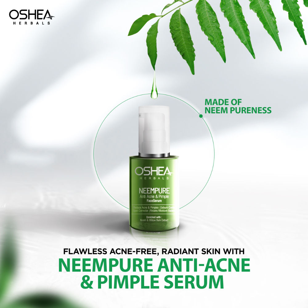 Oshea Herbals Neempure Anti-Acne Face Serum With Neem & Willow Bark Extracts Reduces Acne & Pimples (30ml)