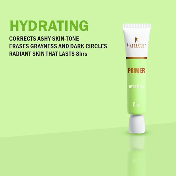 Character Primer Hydrating - Long-Lasting Moisture & Smooth Finish | Creamy Formula with Ginseng, Glycerin & Glycols | Plumps, Softens & Preps Skin for Comfortable All-Day Wear Pmm002