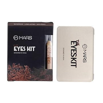Mars The Eyes Kit With Eyebrow Pencile & Brush Black & Brown, 6.2g