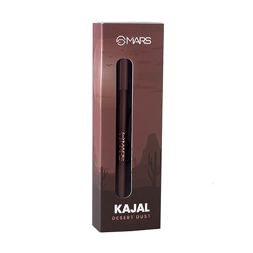 MARS Won'T Smudge Won'T Budge Smooth Glide Matte Kajal | Long Stay & Waterproof (1.4G) (07-Desert Dust)