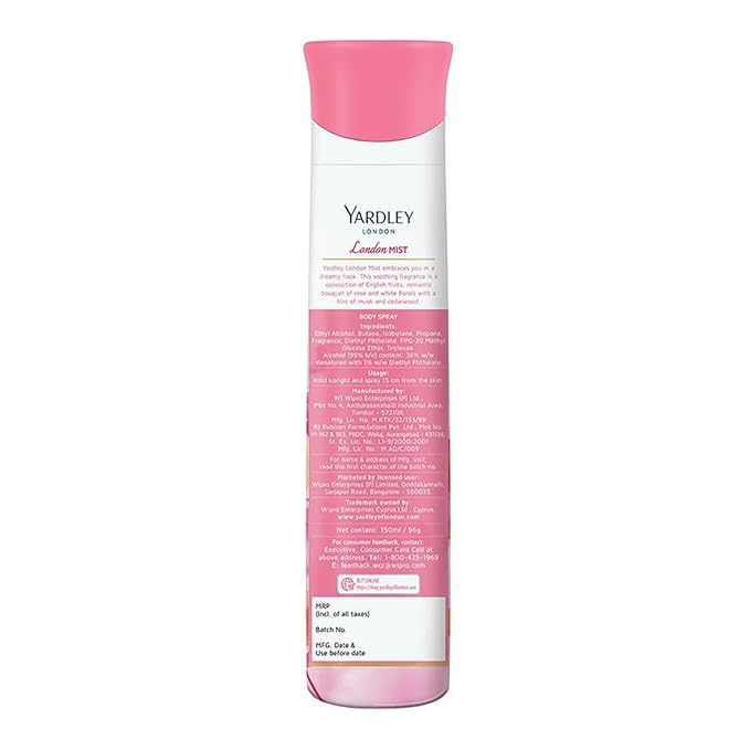 Yardley London - London Mist Refreshing Deo for Women, 150ml