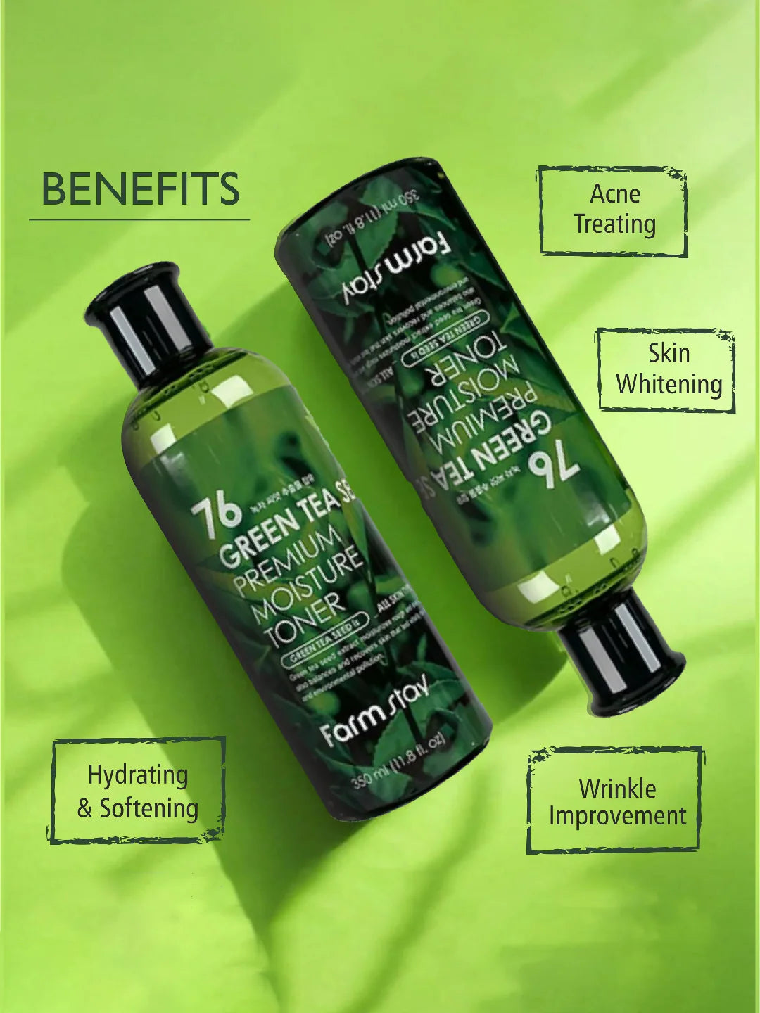 FARMSTAY 76 Green Tea Seed Premium Moisture Toner 350ml