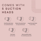 Winston Rechargeable Electric Blackhead Remover Machine for Men and Women - 60 Min Runtime | Acne, Pore Cleaner, Whitehead Remover with 5 Suction Heads for...