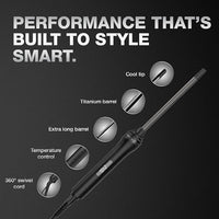 Ikonic Professional Hot Wand 2.0 Electric Hair Curler 9mm Titanium