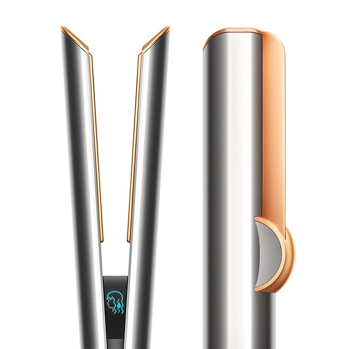 Dyson Airstrait™ Straightene| Dry & Straighten| Volumunious & Shiny Hair| Travel Friendly|Intelligent Heat Control|  (Bright Nickle / Bright Copper)