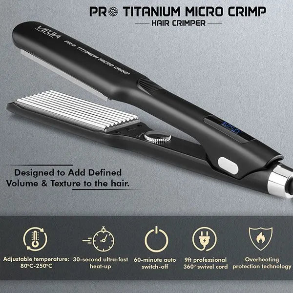 Vega Professional Pro Titanium Micro Crimp Hair Crimper