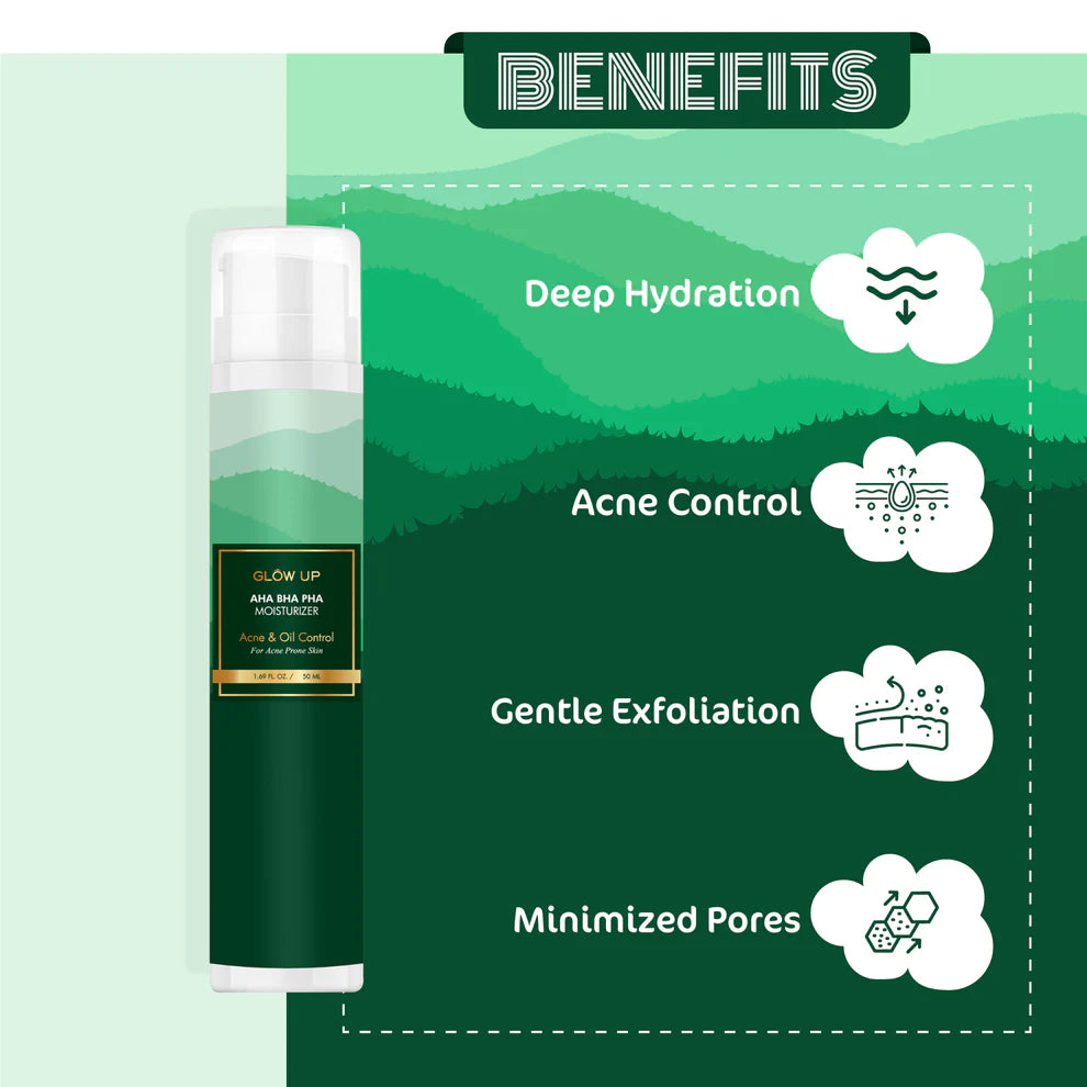 Glow Up AHA BHA PHA MOISTURIZER ACNE & OIL CONTROL 50ml
