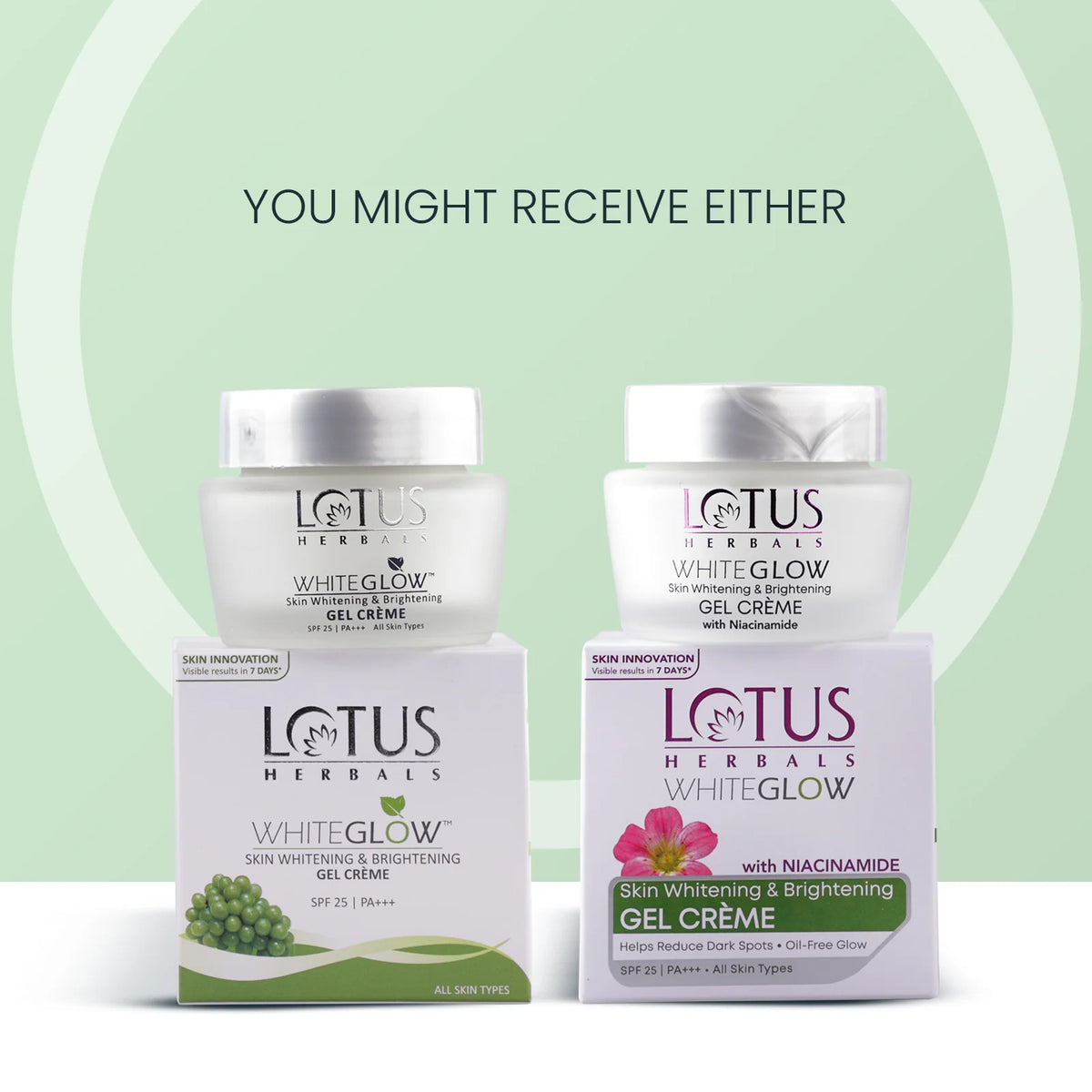 Lotus Herbals WhiteGlow Skin Whitening &amp; Brightening Gel Creme SPF 25 PA+++ 60gm