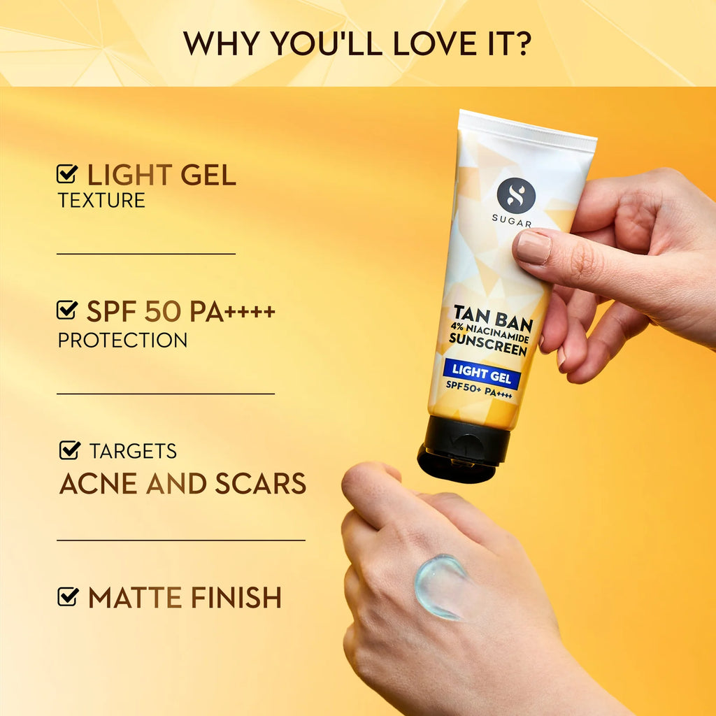 Sugar Tan Ban 4% Niacinamide Sunscreen Light Gel 50ml